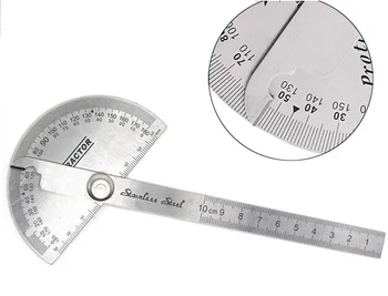 

10cm 15cm 20cm multifunction stainless steel roundhead angle ruler mathematics measuring tool Measuring angle ruler