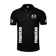 Брендовая одежда, дышащие топы, новинка, Мужская рубашка поло Mazda, деловая и повседневная однотонная мужская рубашка поло с коротким рукавом
