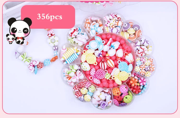 Поделки для девочек DIY детские игрушки красочные игрушки DIY Браслеты игрушки для изготовления ювелирных изделий бусины для детей Набор Обучающие 3D игрушки подарки