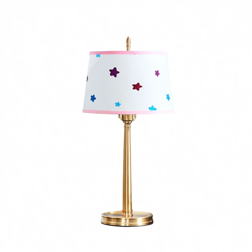 

Copper Desk Lamps Nordic style decoration home Simple lamparas led E27 Bulb cloth light fixtures table lamps for bedroom