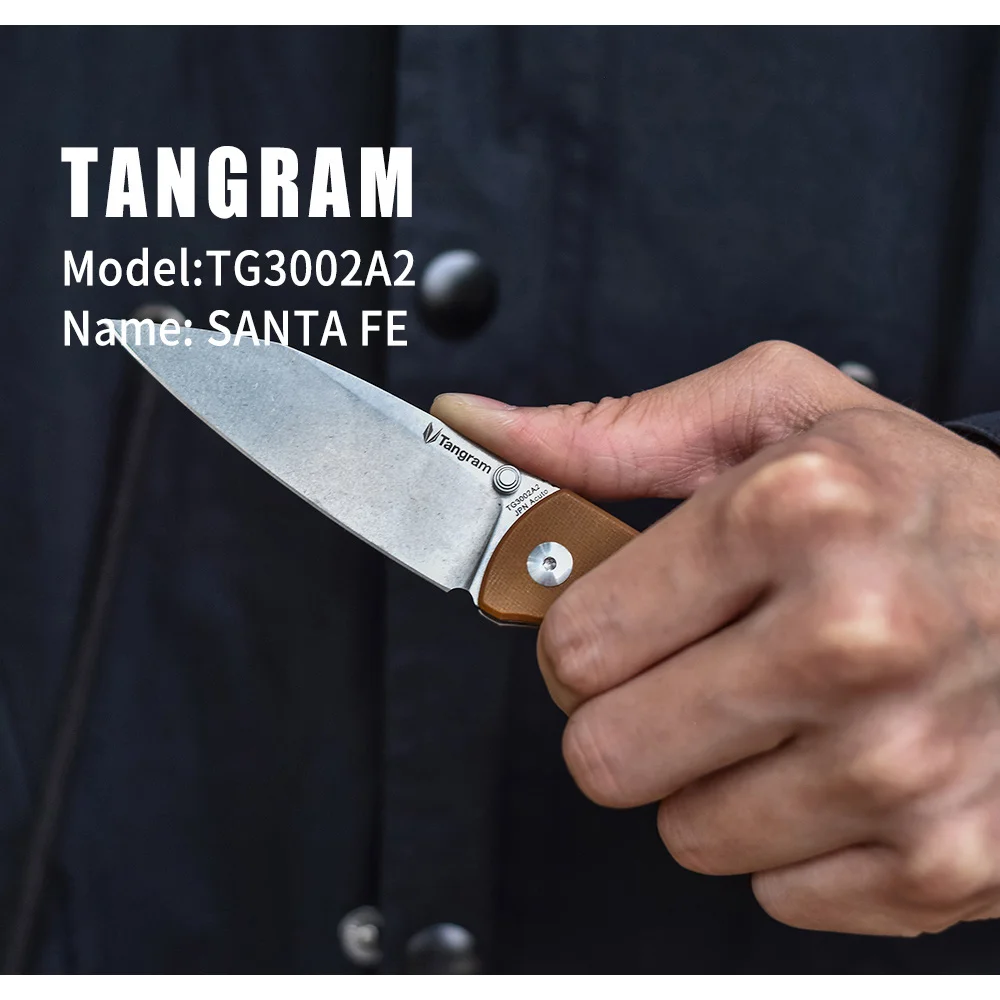 TANGRAM Походный нож складной TG3002A2 карманный для выживания от Japan Acuto440 маленький
