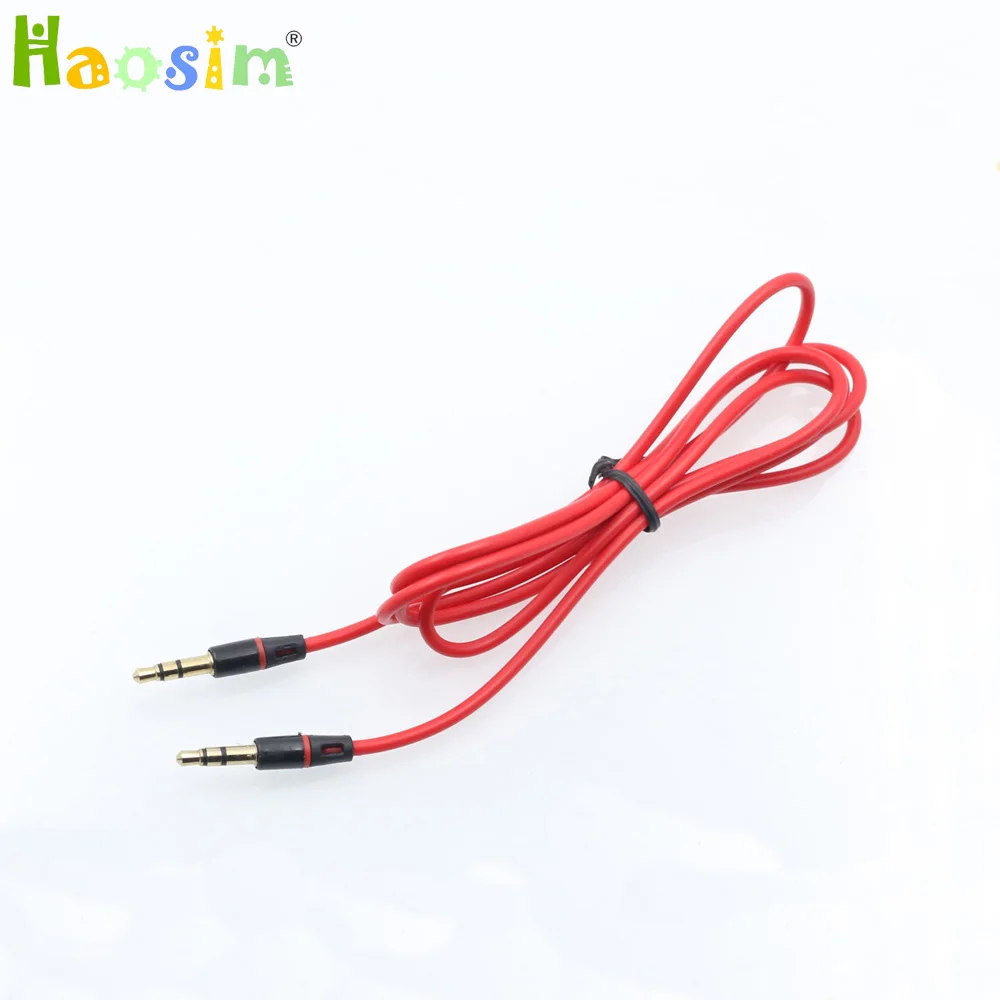 10pcs/lot 3.5mm Audio Cable To 3.5 mm Male To Male Extension Cable Aux Jack to Jack Gold Plated 