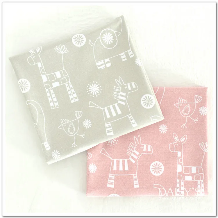 Buy 250cm X50cm Cartoon Pattern Khaki Pink Twill