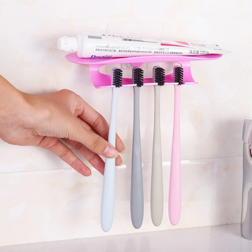 Всасывающий настенный держатель для зубных щеток зубная щетка кронштейн для хранения полки для ванной комнаты настенная подставка для зубных щеток Держатель для ногтей