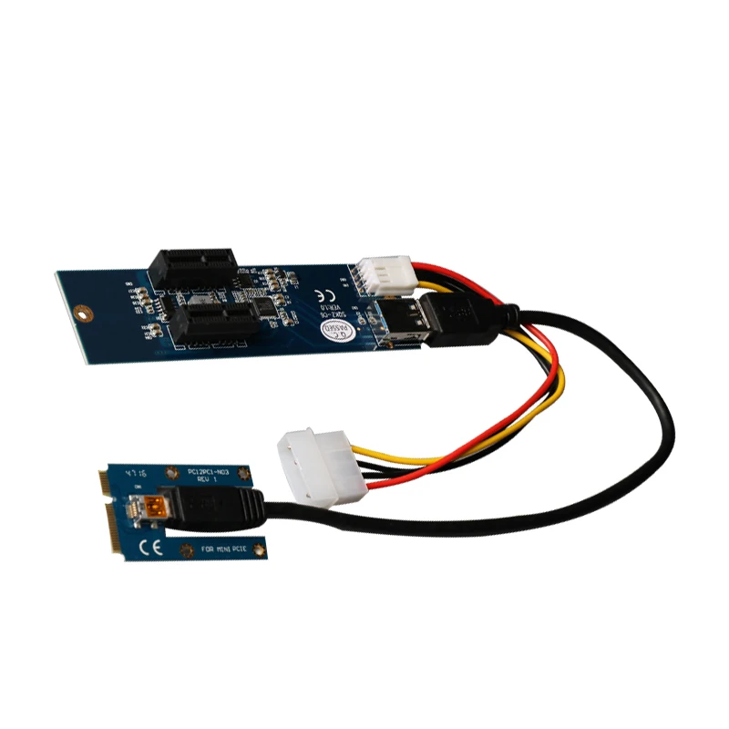 Адаптер Mini PCI e Express 1x переходник с 1 на 2 преобразователей карта расширения USB 3 0