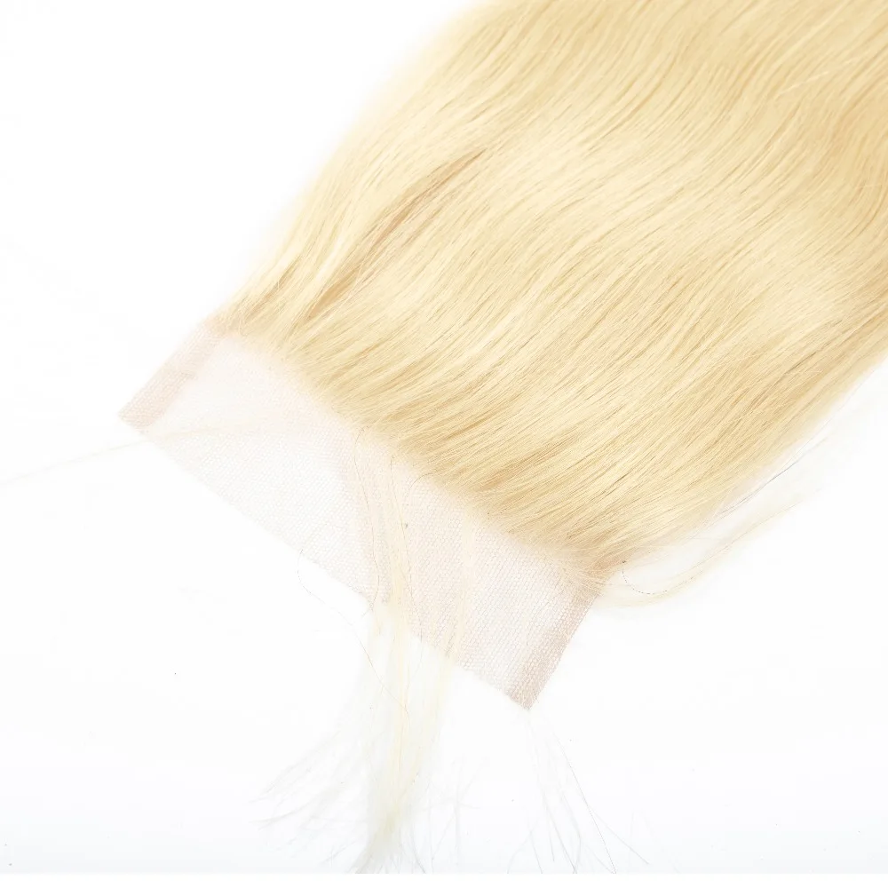 Originea Hair Platinum Blonde Straight Human Hair 3 Bundles With Closure Brazilian Remy Hair With 4x4 Lace Closure 613 Color Originea Hair Platinum Blonde Straight Human Hair 3 Bundles With Closure Brazilian Remy Hair With 4x4 Lace Closure 613 Color