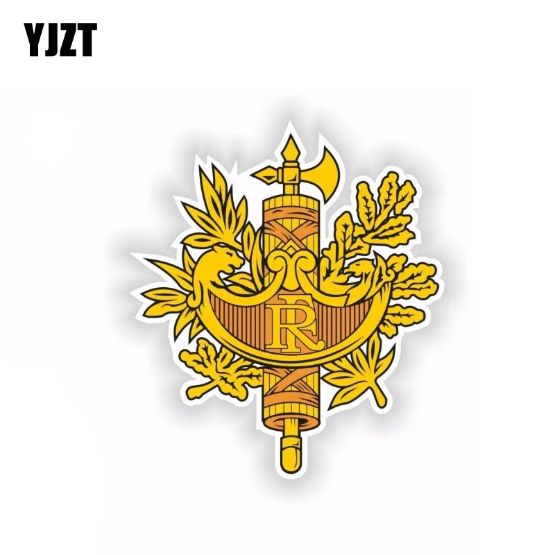 YJZT 10 7 см * 12 аксессуары французский герб оружия велосипед наклейка автомобиль 6