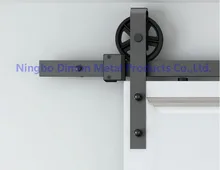 Dimon-rueda colgante negra, diámetro de 120mm, estilo americano, oferta, modelo bonito, herrajes para puerta corredera, DM-SDU, 7210