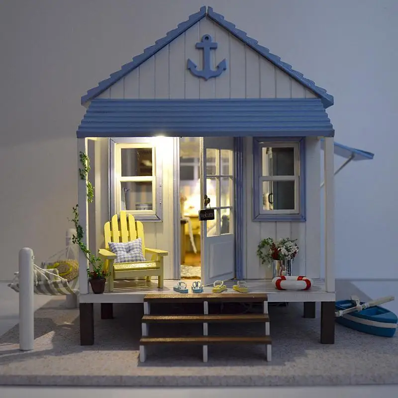 Home Decoration Crafts DIY Doll House Wooden Doll Houses Miniature DIY dollhouse Furniture Kit Room LED Lights Gift A-017 Home Decoration Crafts DIY Doll House Wooden Doll Houses Miniature DIY dollhouse Furniture Kit Room LED Lights Gift A-017