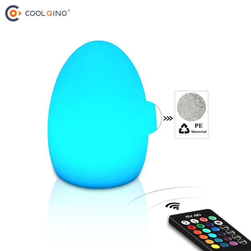 

Creative 3D Egg LED Night Light Rechargeable 16 Colors 5W Dimmable RGB Remote Control LED Lamp Outdoor Garden Bar Desk LED Light