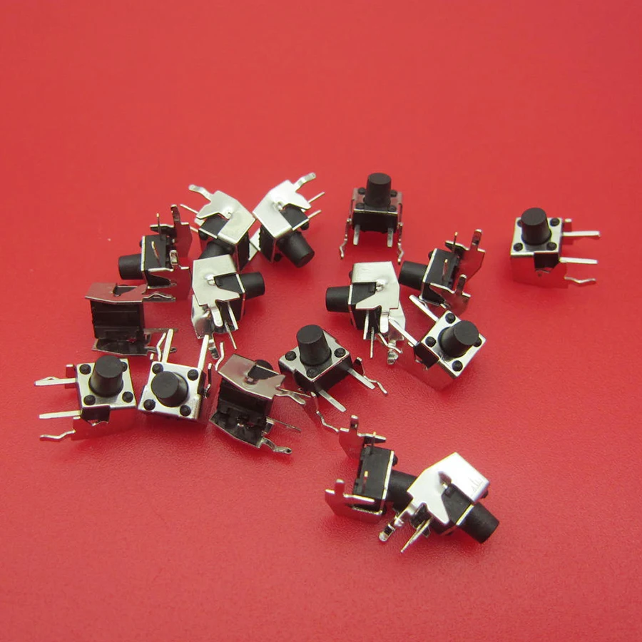 

500pcs/lot touch button switch 6*6*7MM switch with 2 foot horizontal bracket touch switch / button switch Connector