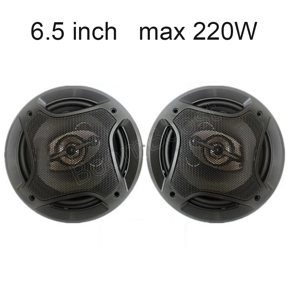 

one pair 6.5 inch coaxial car speaker audio stereo loudspeaker support bass tweeter function max music power 220W