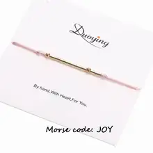 DuoYing кода Морзе браслет радость персонализированные Скрытая сообщение браслет для Для женщин подарок