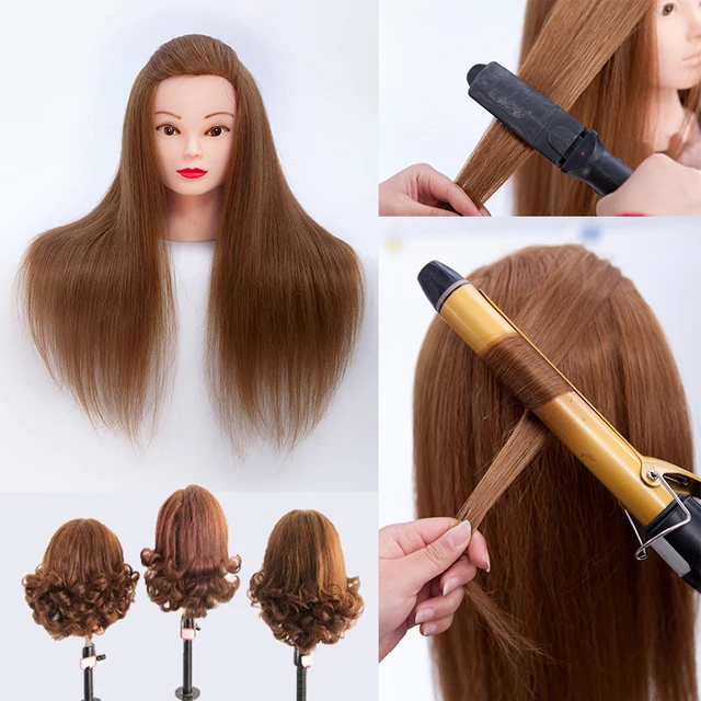 Online 85 Natural Hairstyling Head Manikin With Human 85 Natural Hairstyling Head Manikin With Human Hair Hairdressing Mannequins Mannequin Hairdresser