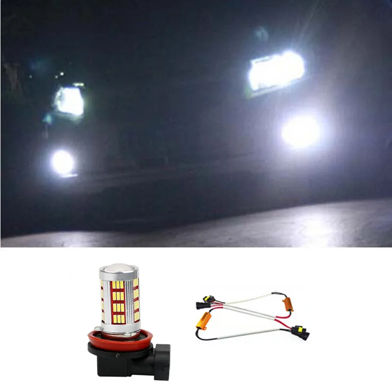

1pcs H11 LED canbus 4014 66SMD Bulbs Reflector Mirror Design For Fog Lights For Audi A3 A4 A5 S5 A6 Q5 Q7 TT