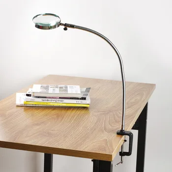 

Hot Magnifier Flexible Neck Magnifying Desk Table Clamp Plastic Folders Metal Horse 3X 100mm Lens Loupe Repaire Magnifier