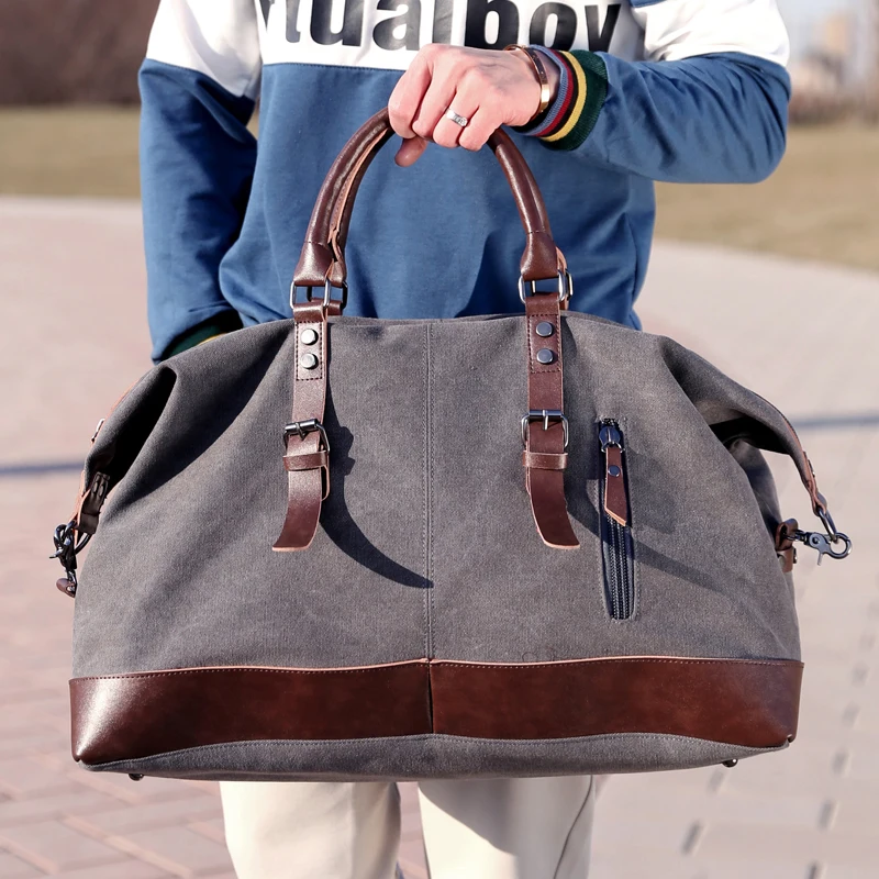 

Big capacity vintage men's travel bag casual shoulder bag fashionable handbag