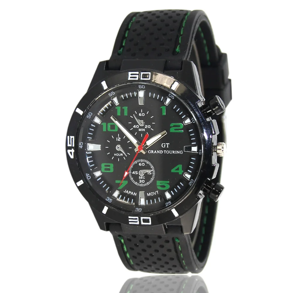 

Fashion Men Sports Watch Car Line Strap Silicone Watches Men's Watches Anniversary Gifts for Husband