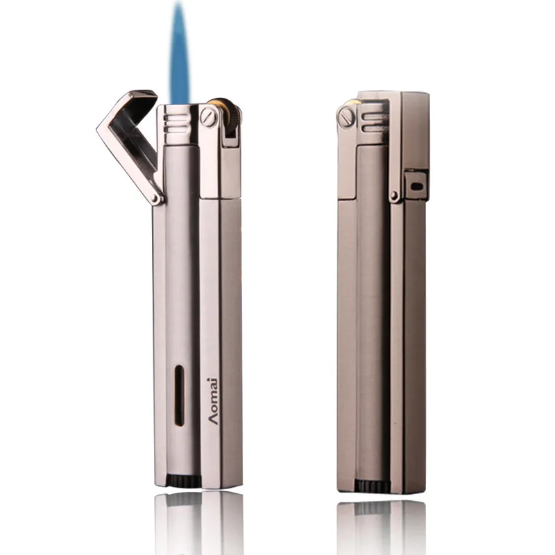 

2018 New Compact Jet Lighter Gas Torch Lighter Strip Gasoline Windproof All Metal Cigar Lighter 1300 C Butane Turbo Lighter
