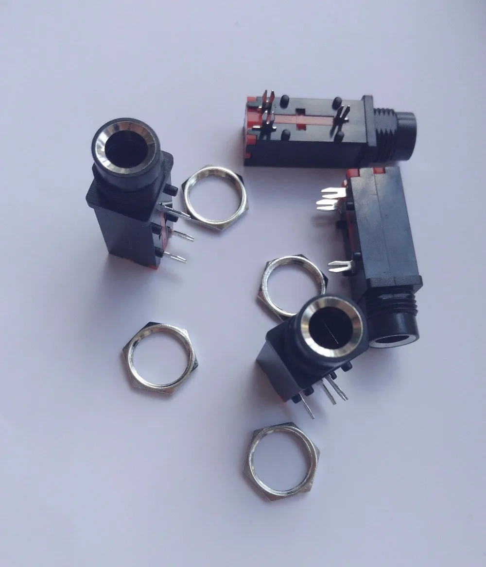 

10 sets Stereo 1/4'' 6.35mm Socket + Nut for Microphone Headset DJ Headphones