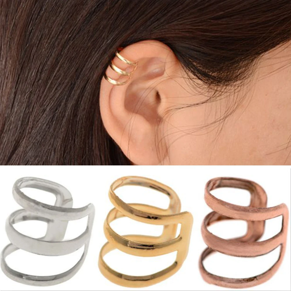 

1 Pcs European And American Retro Style Hollow U-shaped Ear Bone Clip Earrings Invisible Without Pierced Ears