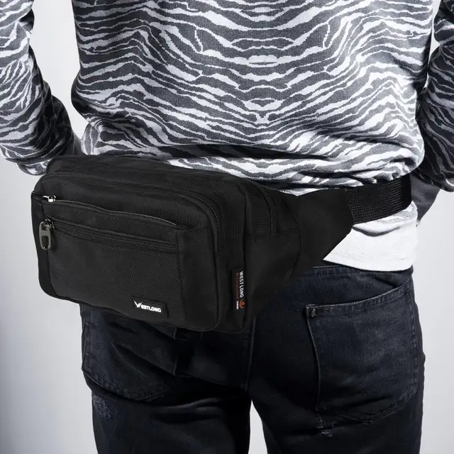 Fashion Waist Pack Casual Functional Men Waterproof Fanny Women Belt Bum Male Phone Wallet Pouch Bags Unisex 3935 2