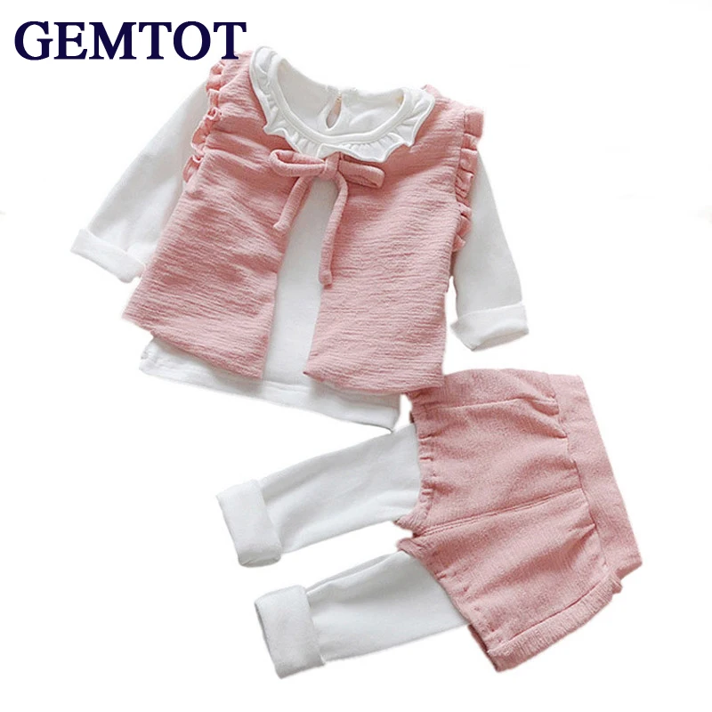 

2017 Summer New Girl Clothes Suit Tops and Pants 2 Sets of Lattice Lotus Leaf Strap Vest Wide Leg Pants Suit Kids Clothing Set