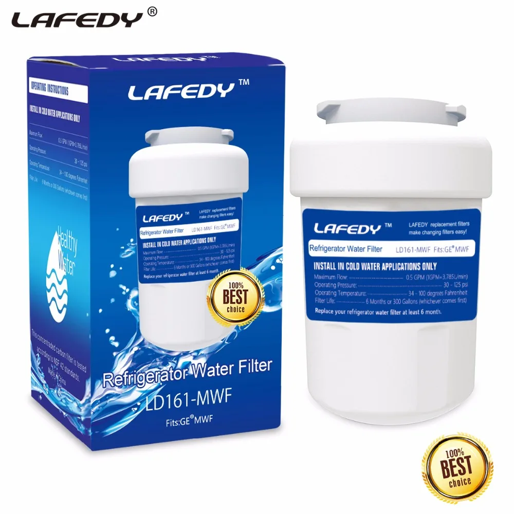 

LAFEDY Refrigerator Ice Water Filter Element Activated Carbon Smartwater Cartridge Compatible Replacement for MWF MWFP GWF