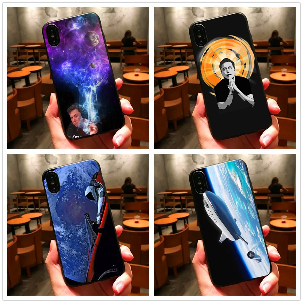 Elon Musk Мягкий силиконовый чехол для телефона iPhone 8 7 6s Plus X XR XS Max 5S samsung s8 s9 plus s 6 7edge s5