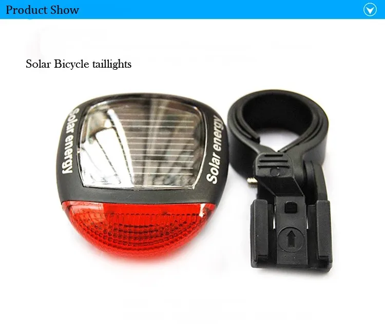 Flash Deal Solar Bicycle taillights Mountain Bike Road Bike Safety Warning Taillights Cycling Equipment Permanent Use Without Recharging 2