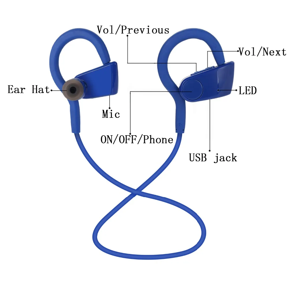 Спортивная гарнитура телефон Bluetooth беспроводной телефон Audicular Hi Fi наушники с микрофоном для смартфонов Xiaomi huawei mate 10