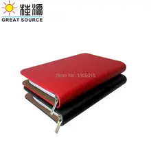 Кожаный бумажник с застежкой-молнией для ноутбука A6 с 6 кольцами с сумкой-органайзером цветные стикеры мягкая линейка