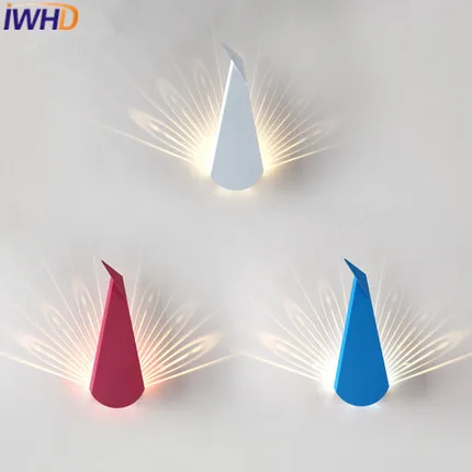 Железное бра IWHD современные светодиодные Настенные светильники для дома модные