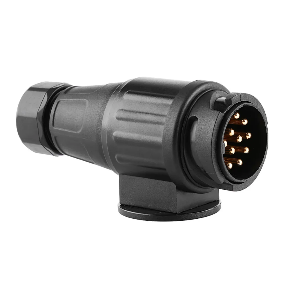 

12V 13 Pin Electric Trailer Caravan Plug Plastic 13 Pole Wiring Plug Connector Adapter Black Car-Styling Trailer Adapter