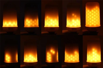 

3PCS E27 Simulation flame lamp Dynamic flashing light bulb candle light Burning light bulb LED Torch light simulation fire bulb