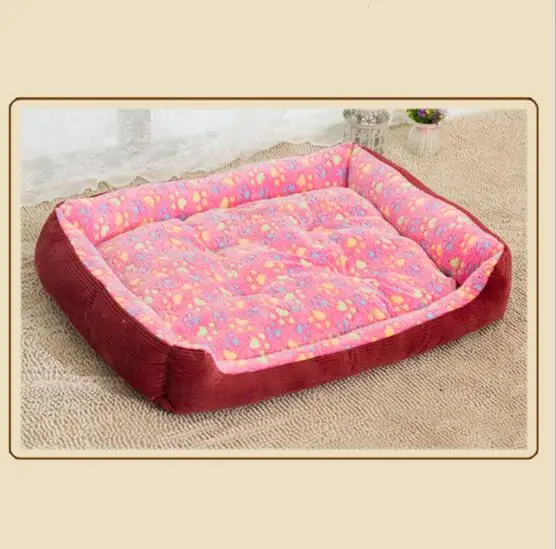 pink Кровать для собак, высокое качество, подножки, квадратный питомник, гнездо для домашних животных, большой средний и маленький размер, коврик для собак, диван, товары для домашних животных DB812 - Цвет: pink
