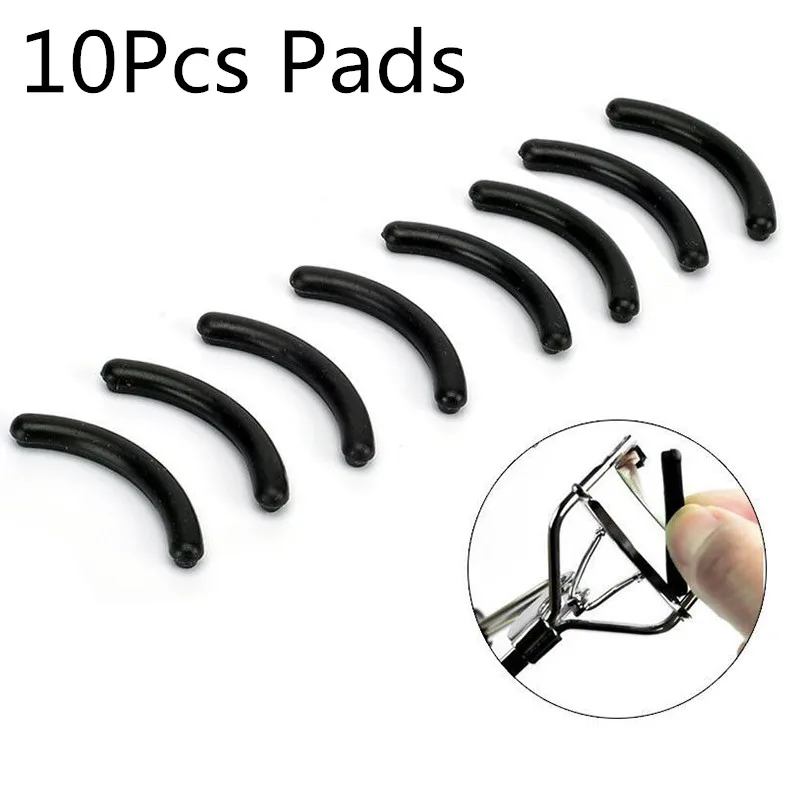 Rubber pad Новые портативные женские щипцы для завивки ресниц с ручкой, зажим для бровей, косметические инструменты и аксессуары для макияжа - Цвет: Rubber pad