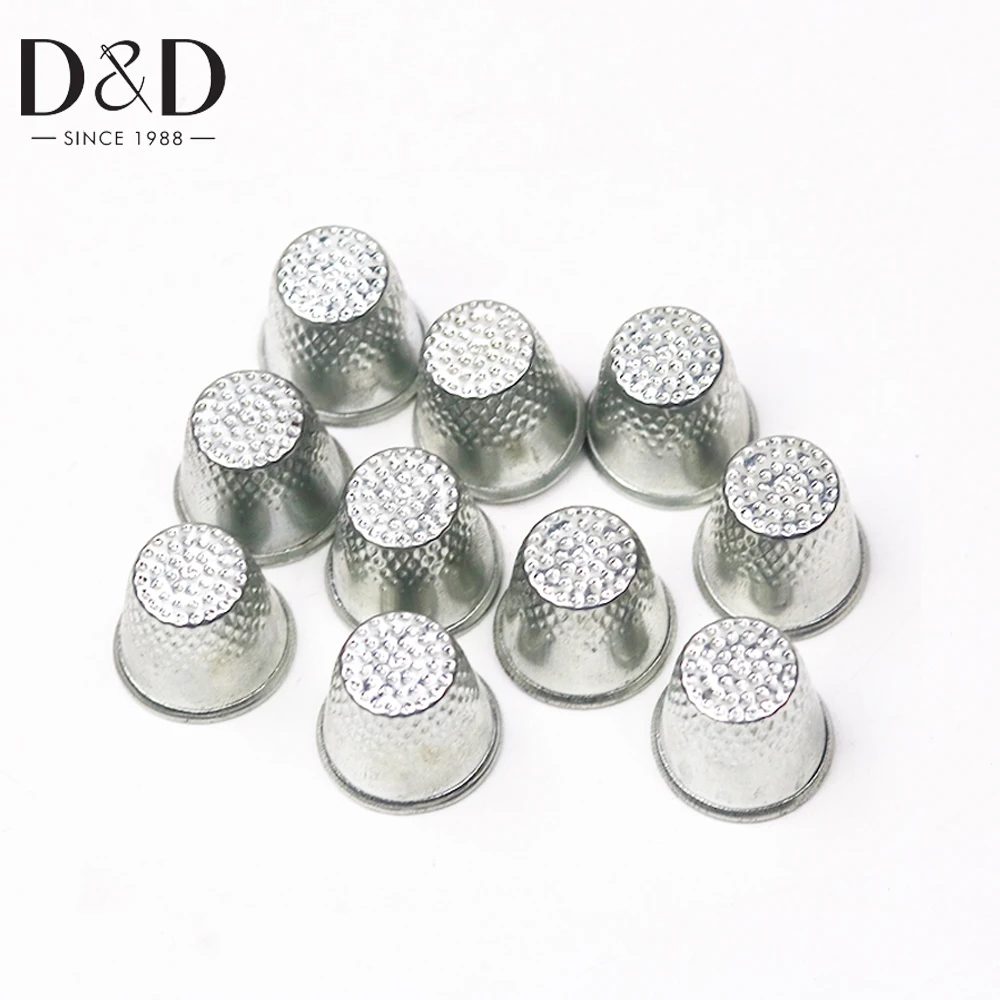 

10pcs/Pack Metal Sewing Thimble Needles Cap Shape Finger Protector DIY Helpful Sewing Tools Accessories For Needlework