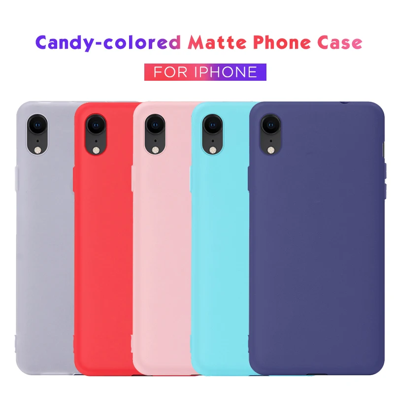 

Shockproof Anti-Knock Candy Color Silicone Cases for iPhone 7 8 X XR XS Max TPU Case for iPhone 6 8 7 6s Plus Protective Case