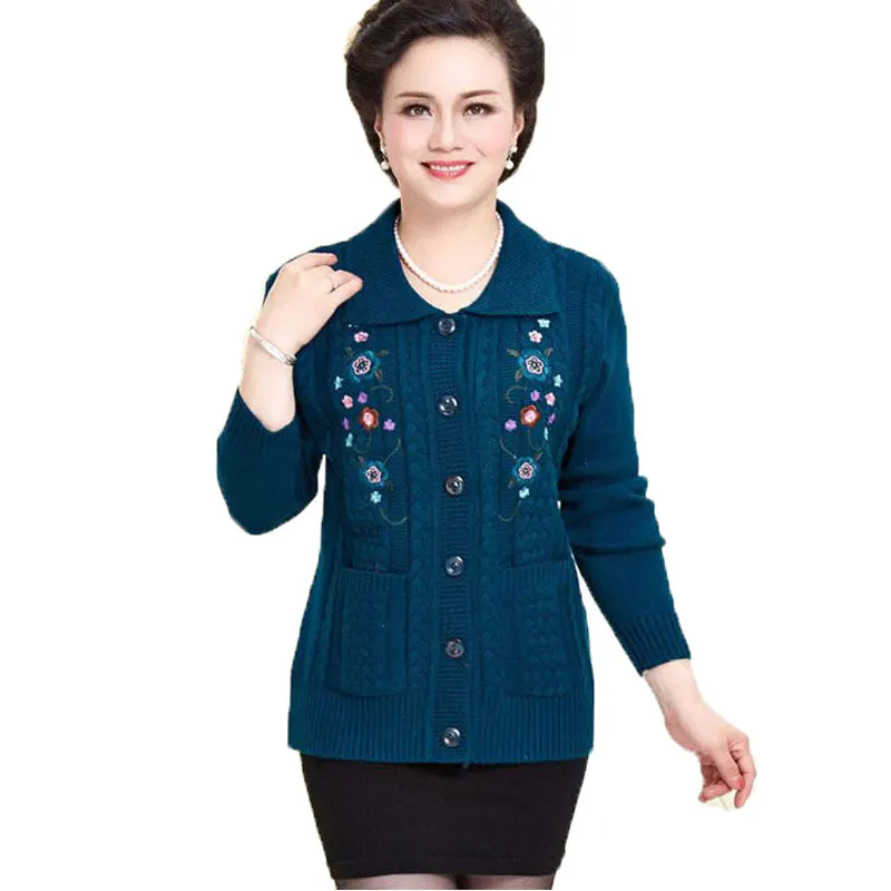 

womes sweater 2019 Autumn Winter Leisure Long-sleeved Jacket Single-breasted Female Sweater Knitted Cardigan thick Coats QH0230