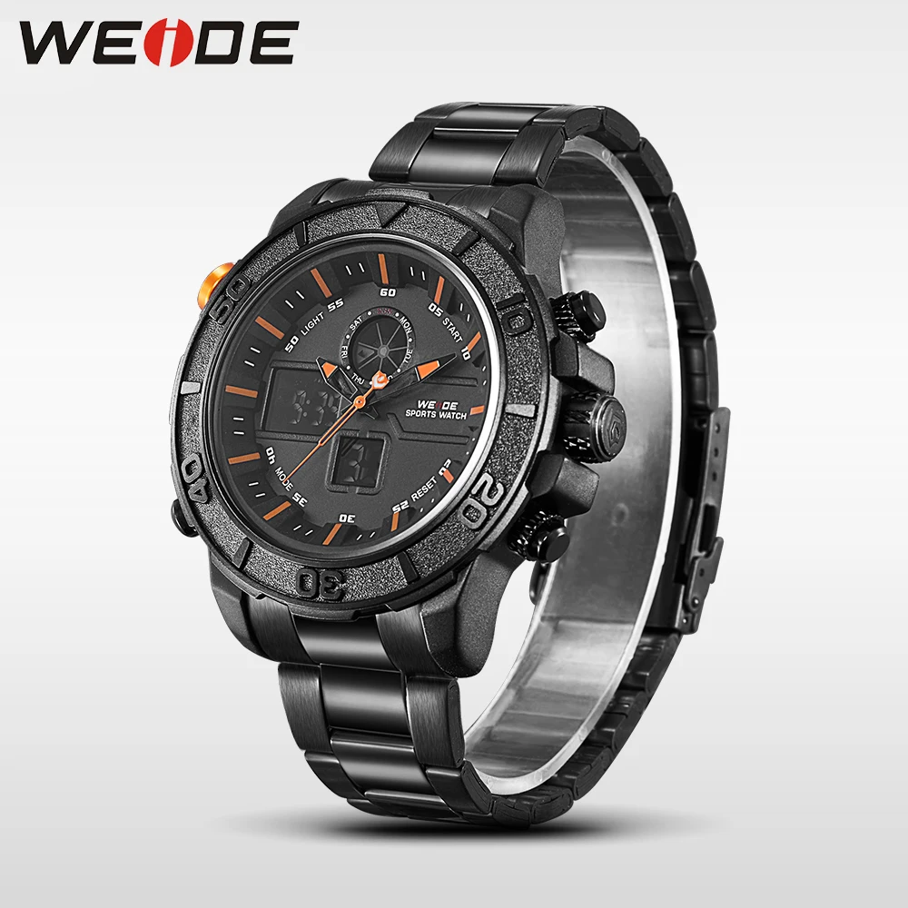 WEIDE мужские часы роскошные из нержавеющей стали цифровые relogio horloge Электроника