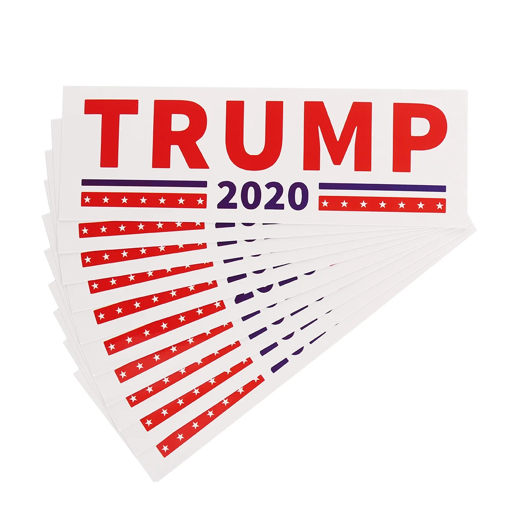 

10Pcs Donald Trump For President 2020 Bumper Sticker Keep Make America Great Decal for Car Styling Decoration Accessories