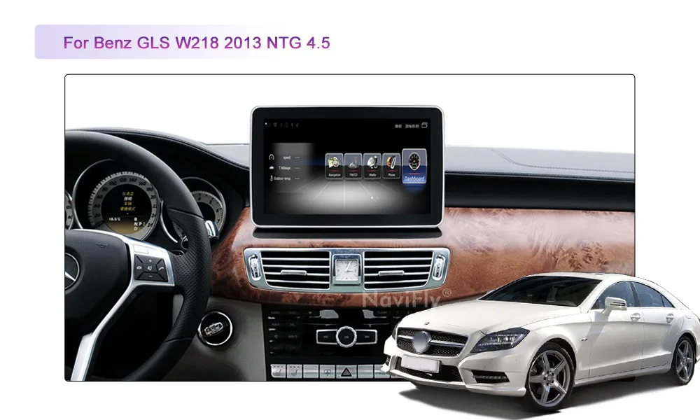 Perfect Navifly 4G WIFI player Car Audio gps DVR Cassette for Mercedes Benz CLS Class W218 2011-2013 with RADIO BT Phone Audio media 9