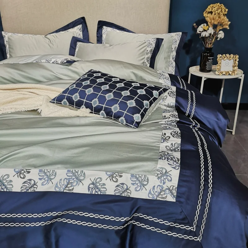 Waliicorners Home Bedding Sets brown egyptian cotton Soft duvet Cover embroidery Bed Set pillowcase King size Queen size 4pcs 32 IMG_20190102_214406