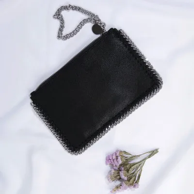 Для женщин сумка-клатч держатель для карт для телефона Сумки большие кожаные бумажники портмоне моды мешок дамы наручные сумки подарок - Цвет: Black 12x18cm