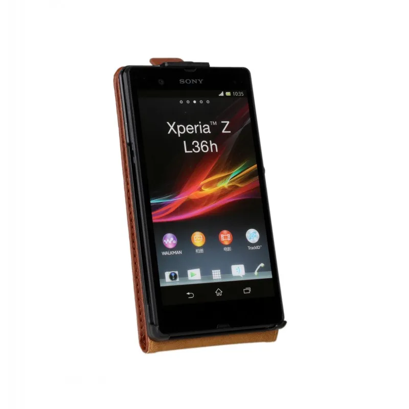 Кожаный чехол книжка для телефона Sony Xperia Z C6602 C6603|Бамперы| |