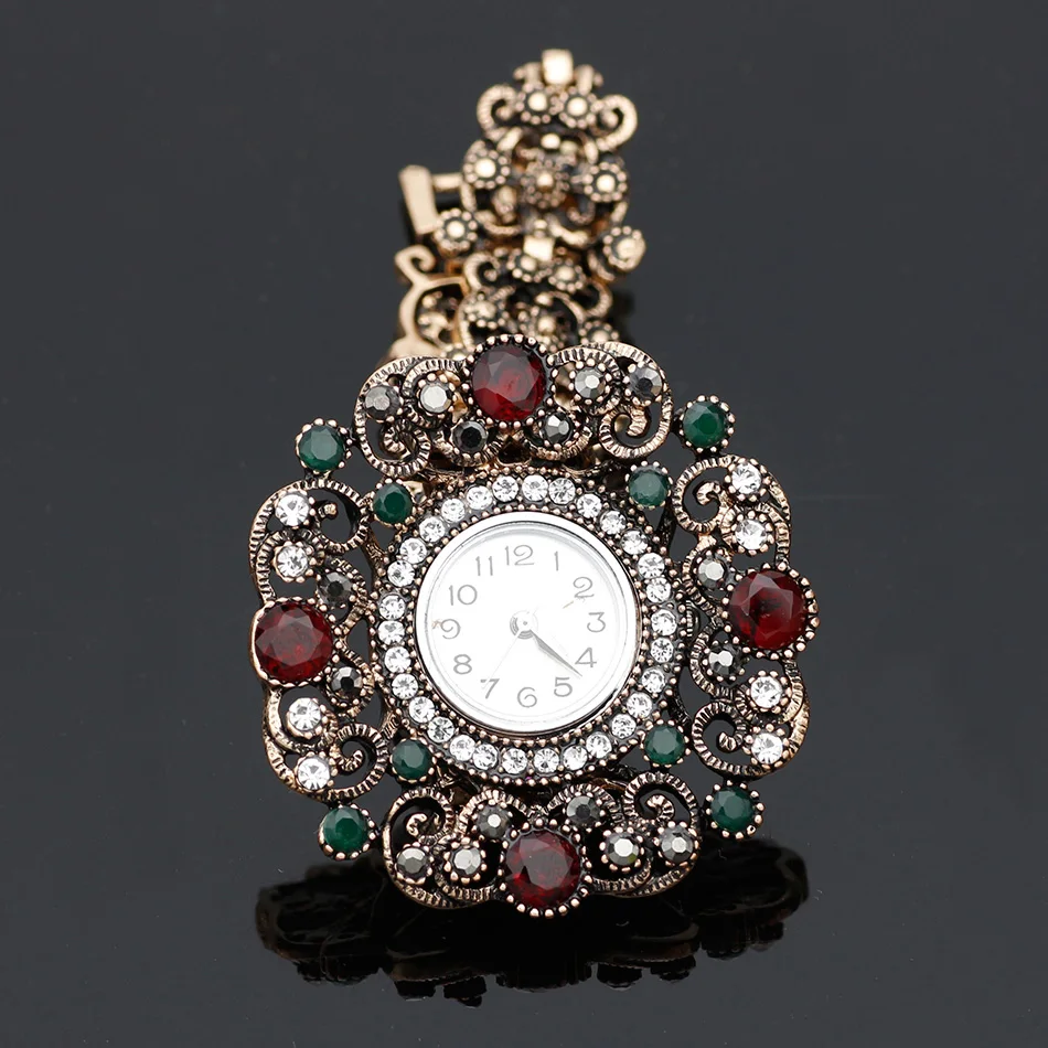SUNSPICE MS Цветок Круглые браслеты часы для женщин кварцевые часы Винтаж турецкий наручные индийские свадебные антикварные ювелирные изделия