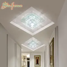 Modern LED Ceiling light Square Crystal Lustres Luminarias Para Sala LED lamps for home aisle corridor balcony kitchen fixtures