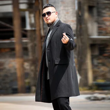 

Autumn/Winter Man Coats Grey Color XL-6XL Fat with Letter Embroidery Black Color