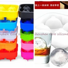 50 шт. виски льда прессформы Cube чайник сферические круглый шар лоток силиконовый крем плесень заморозить Плесень Party Барные аксессуары